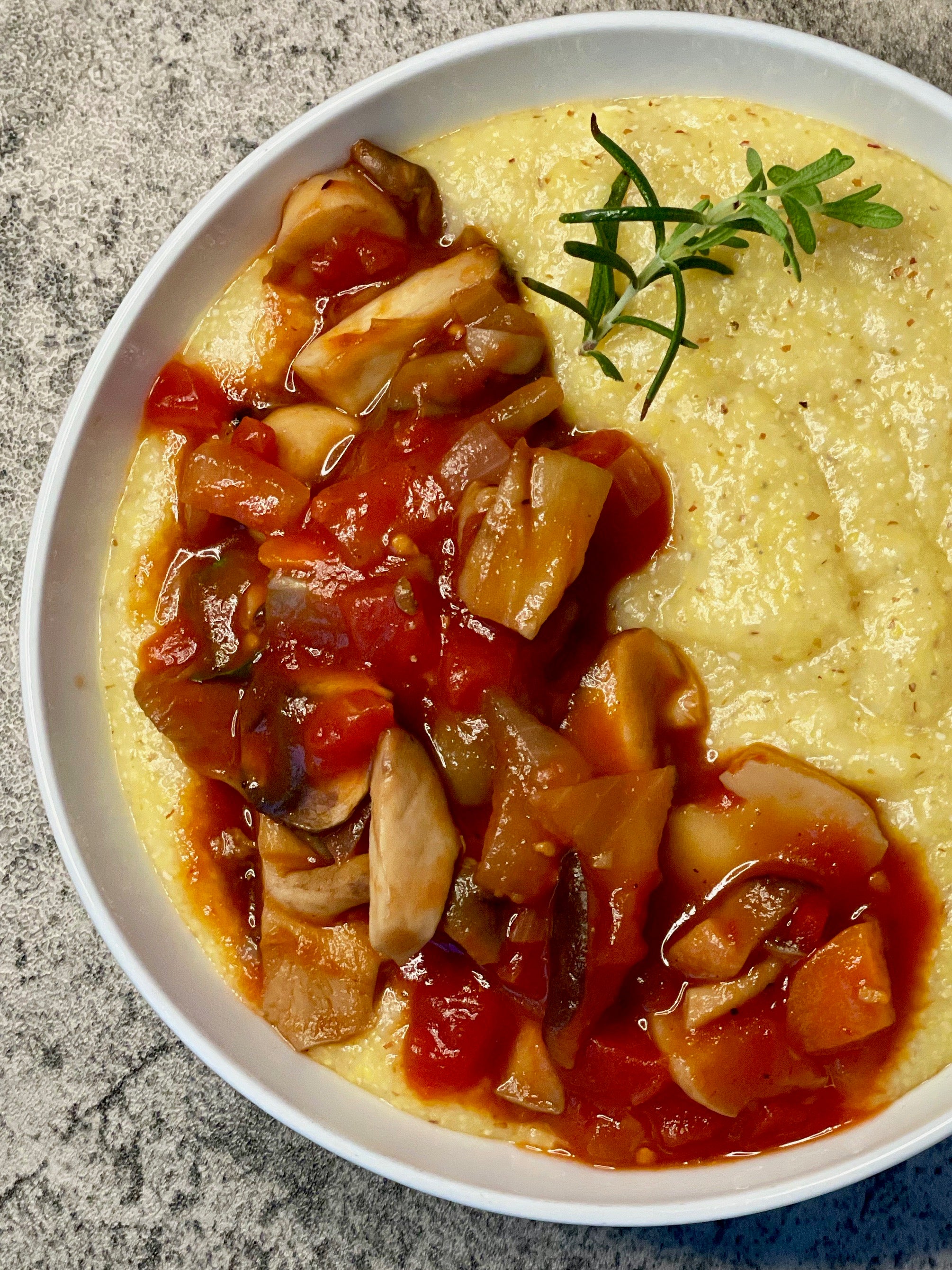 creamy polenta with wild mushroom ragu – Savvy Planet