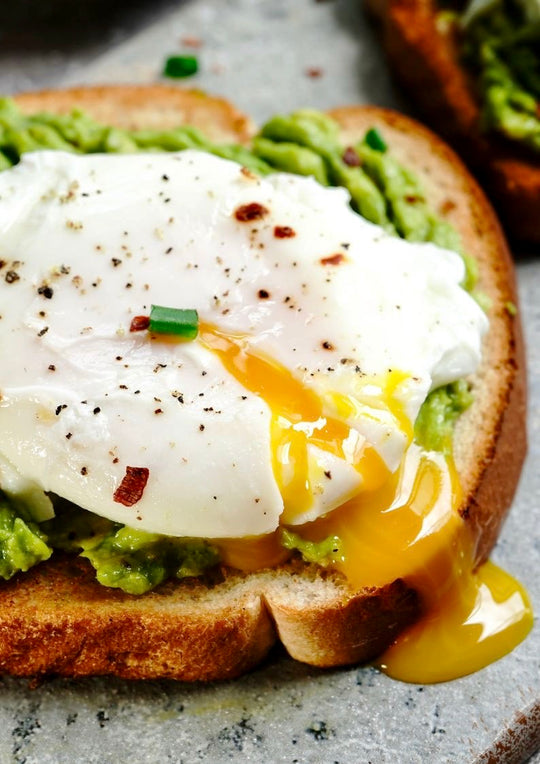 simple avocado toast with egg